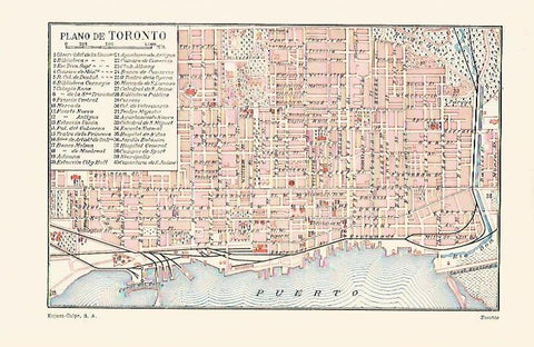 LAMINA ESPASA 1346: Plano de Toronto Canada