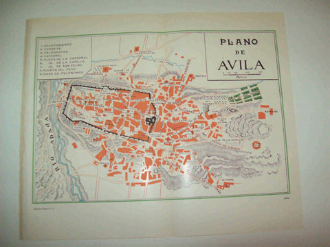 LAMINA ESPASA 13047: Plano de Avila