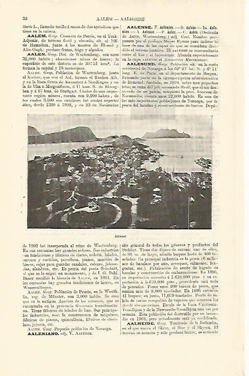 LAMINA ESPASA 13087: Vista de Aalesund Noruega