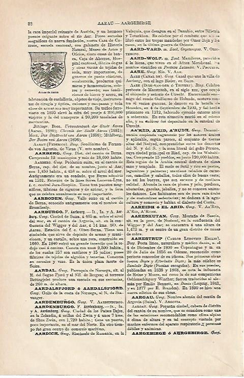LAMINA ESPASA 13090: Escudo de armas de Aarau