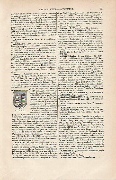 LAMINA ESPASA 13091: Escudo de armas de Aarhus