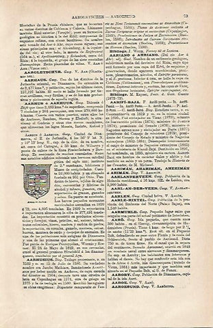 LAMINA ESPASA 13091: Escudo de armas de Aarhus