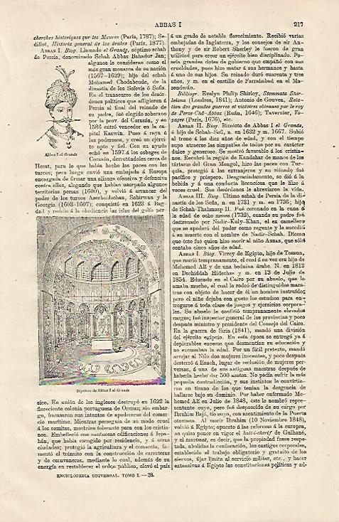 LAMINA ESPASA 13125: Sepulcro de Abbas I el Grande