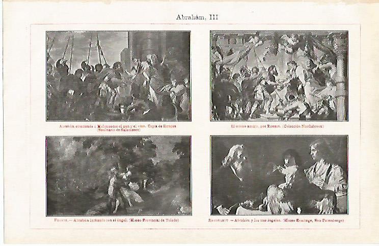 LAMINA ESPASA 13176: Obras representando a Abraham