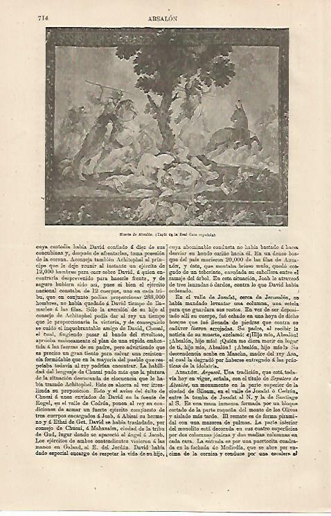 LAMINA ESPASA 13190: Muerte de Absalon tapiz