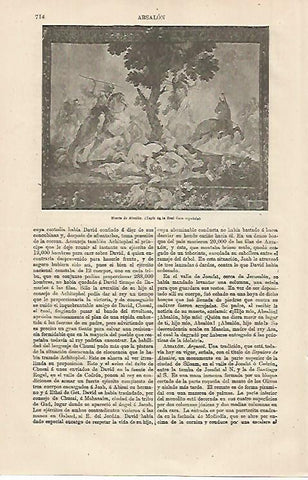 LAMINA ESPASA 13190: Muerte de Absalon tapiz