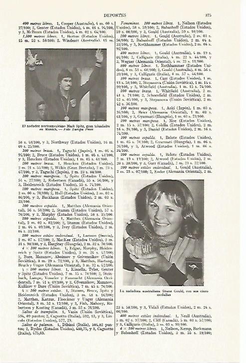 LAMINA ESPASA 13355: Mark Spitz y Shane Gould