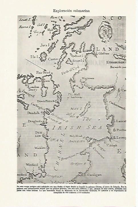 LAMINA ESPASA 13368: Mapa indicando el hundimiento del Girona