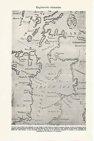 LAMINA ESPASA 13368: Mapa indicando el hundimiento del Girona