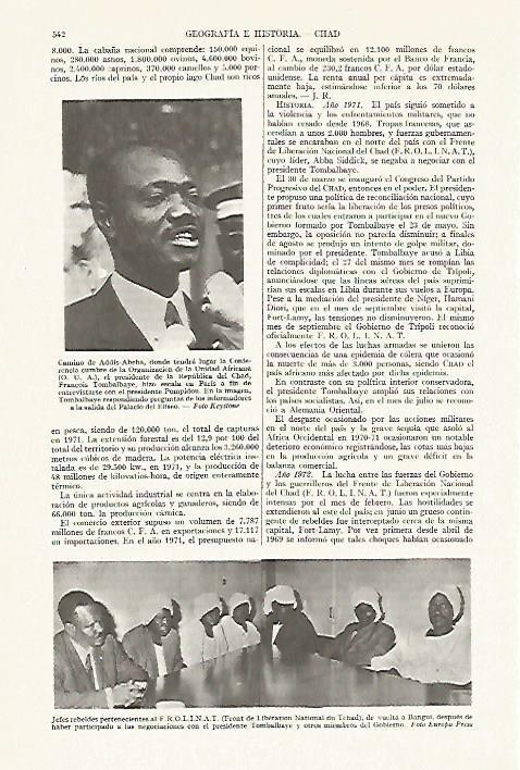 LAMINA ESPASA 13378: F. Tombalbaye presidente de Chad