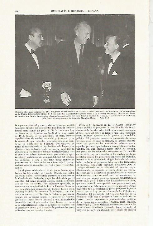 LAMINA ESPASA 13392: Gregorio Marañon sir G. Wallinger y J. Finat
