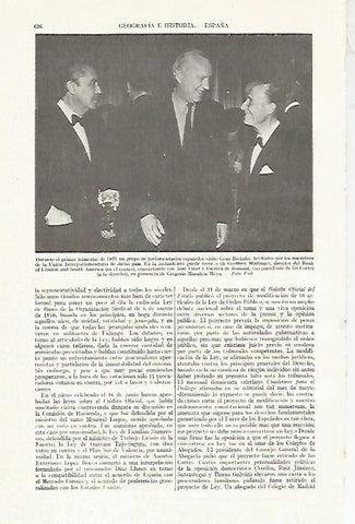 LAMINA ESPASA 13392: Gregorio Marañon sir G. Wallinger y J. Finat