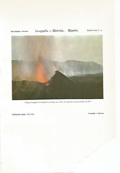 LAMINA ESPASA 13397: Volcan Teneguia en la isla de La Palma
