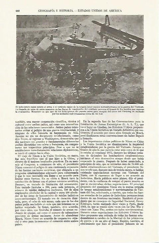 LAMINA ESPASA 13409: Helicoptero de Estados Unidos en la Guerra de Vietnam