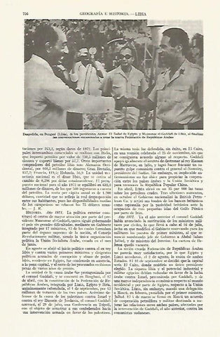LAMINA ESPASA 13427: Saludo entre Gaddafi y Anwar el Sadat