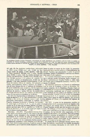 LAMINA ESPASA 13450: Pompidou en Togo