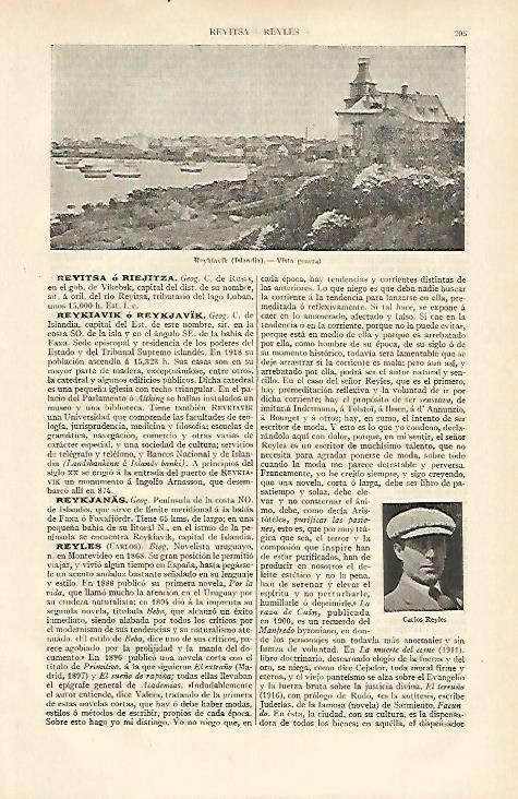 LAMINA ESPASA 13558: Vista general de Reykiavik Islandia