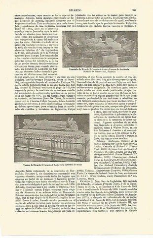 LAMINA ESPASA 13599: Cenotafio de Ricardo Corazon de Leon y de Leonor de Aquitania