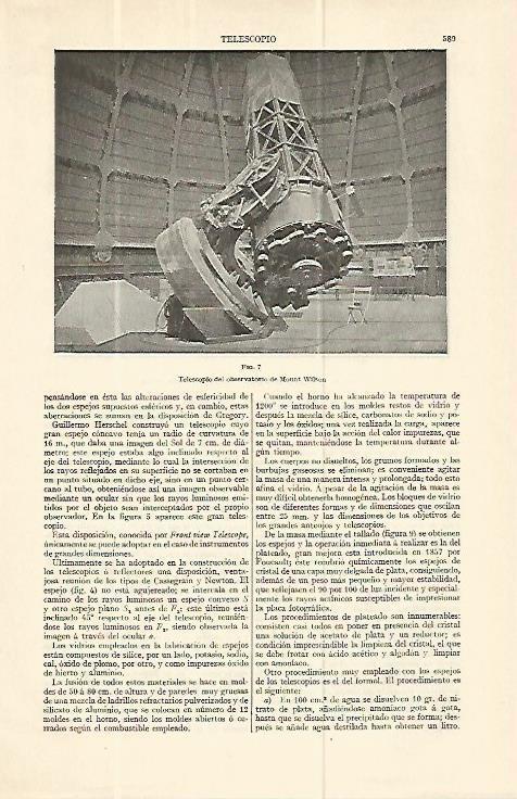 LAMINA ESPASA 13766: Telescopio del observatorio de Mount Wilson