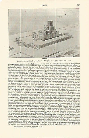 LAMINA ESPASA 13781: Reconstruccion hipotetica de un templo caldeo