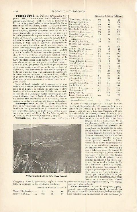LAMINA ESPASA 13875: Valle de Teror Gran Canaria