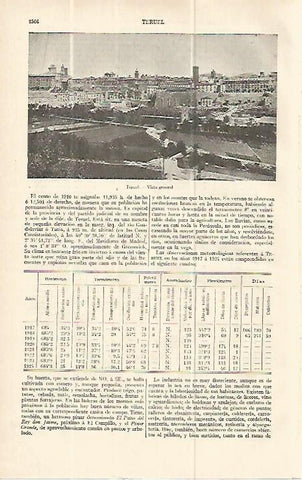 LAMINA ESPASA 13891: Vista general de Teruel