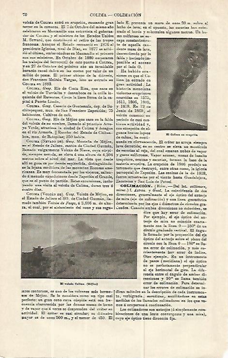 LAMINA ESPASA 13905: El volcan Colima en Mejico