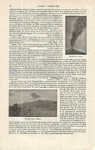 LAMINA ESPASA 13905: El volcan Colima en Mejico