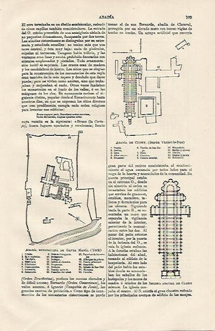 LAMINA ESPASA 13105: Santa Maria de York y Abadia de Cluny
