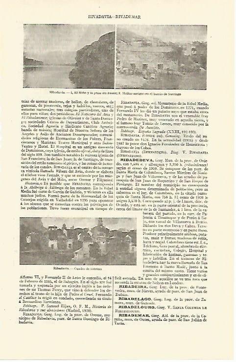 LAMINA ESPASA 13579: Ribadavia Orense