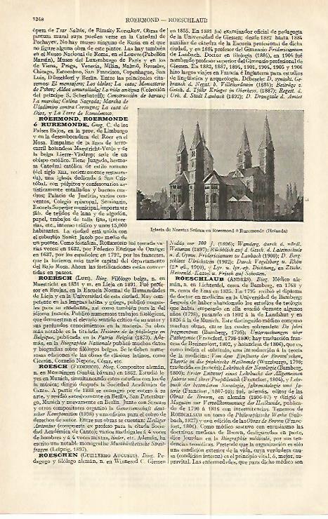 LAMINA ESPASA 13745: Iglesia de Ruremonde Holanda