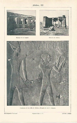 LAMINA ESPASA 13157: Vistas de Abidos Egipto