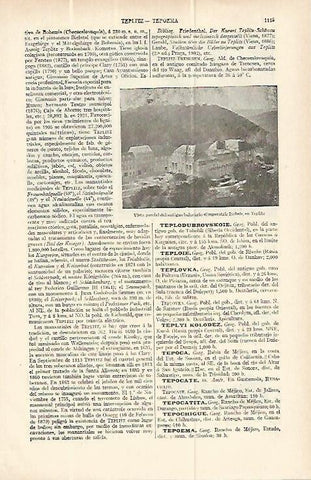 LAMINA ESPASA 13841: Balneario Emperatriz Isabel en Teplitz Republica Checa