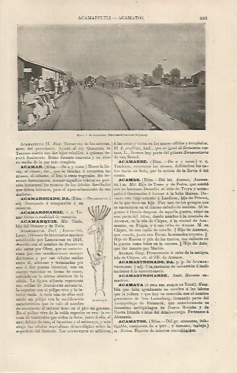 LAMINA ESPASA 13216: Estacion de Acambaro Mejico
