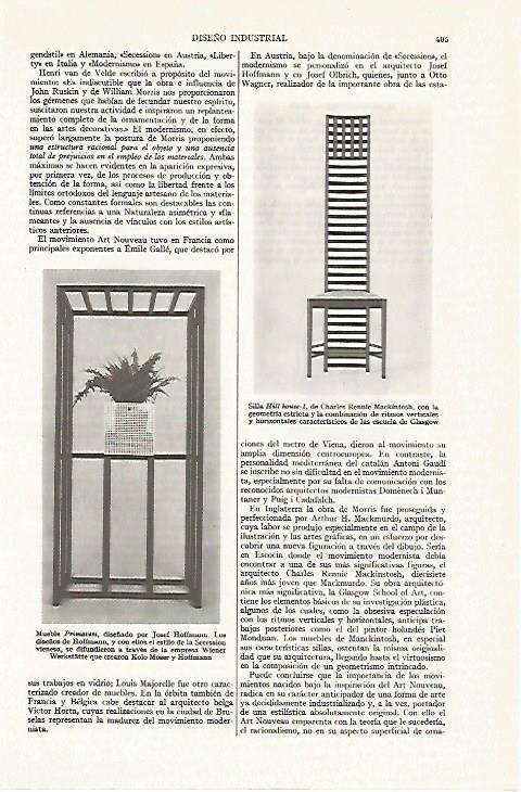 LAMINA ESPASA 13359: Silla Hill house-I y mueble Primavesi