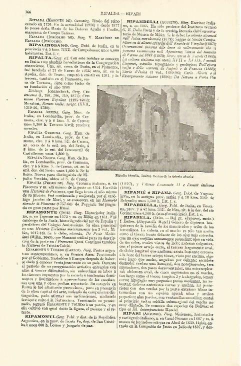LAMINA ESPASA 13664: Restos de la iglesia de Ripalta Italia