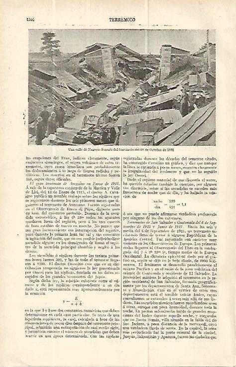 LAMINA ESPASA 13886: Nagoya despues del terremoto de 1891