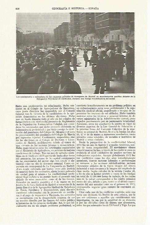 LAMINA ESPASA 13401: Manifestacion de conductores en Madrid