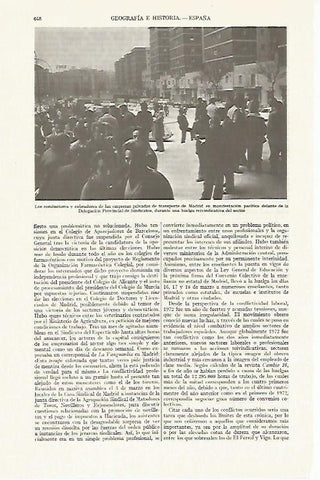 LAMINA ESPASA 13401: Manifestacion de conductores en Madrid