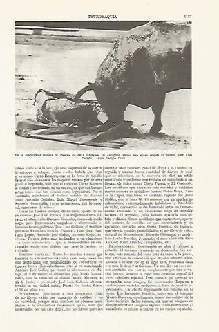 LAMINA ESPASA 13490: Cogida de Jose Luis Parada en Zaragoza. 1971