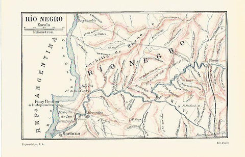LAMINA ESPASA 13655: Mapa de Rio Negro