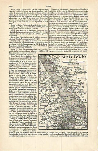 LAMINA ESPASA 13748: Mapa del Mar Rojo