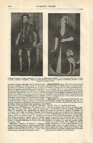 LAMINA ESPASA 13749: Martin de Guerrea y Luisa de  Borja