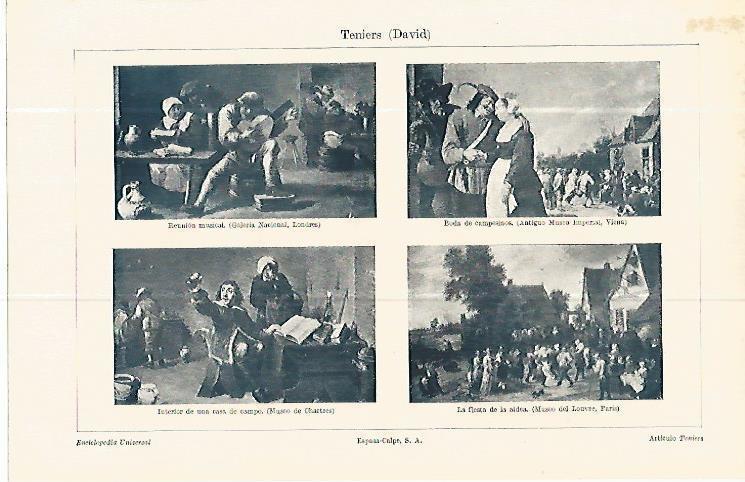 LAMINA ESPASA 13818: Cuadros de Teniers