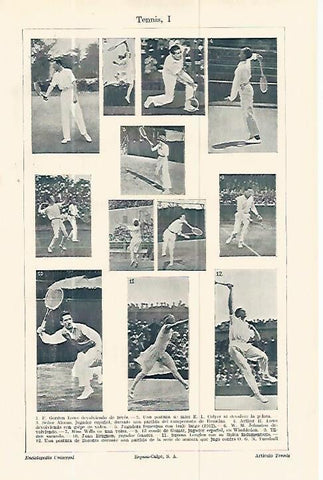 LAMINA ESPASA 13822: Jugadores de tenis 
