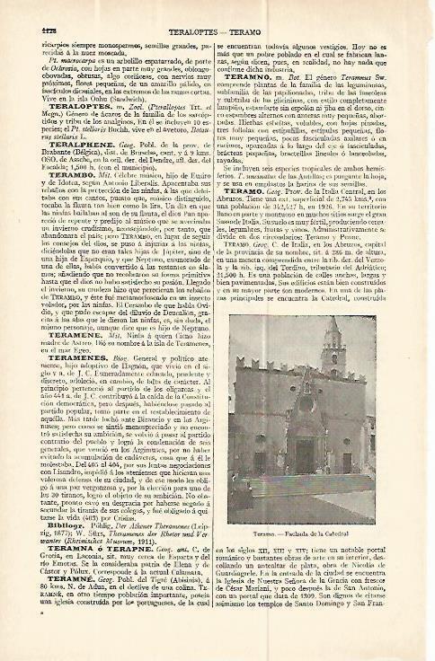 LAMINA ESPASA 13845: catedral de Teramo Italia