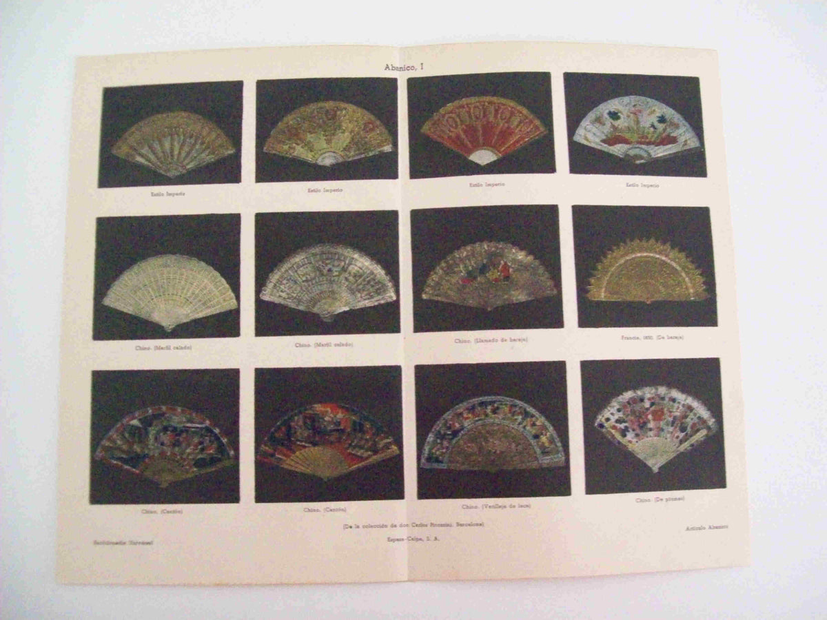 LAMINA ESPASA 13117: Abanicos de la Coleccion de Carlos Pirozzini Barcelona