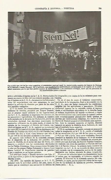 LAMINA ESPASA 13434: Referendum en Noruega