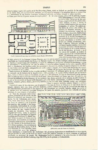 LAMINA ESPASA 13806: Atrio de la Casa de Pansa en Pompeya