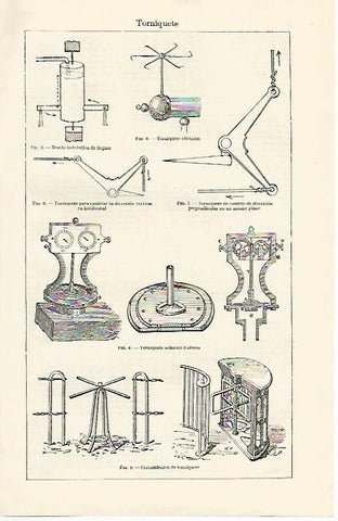 LAMINA ESPASA 1331: Tipos de torniquete